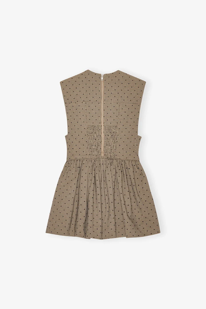 Mini Vestido Flock Check Suiting Corset - Image 3