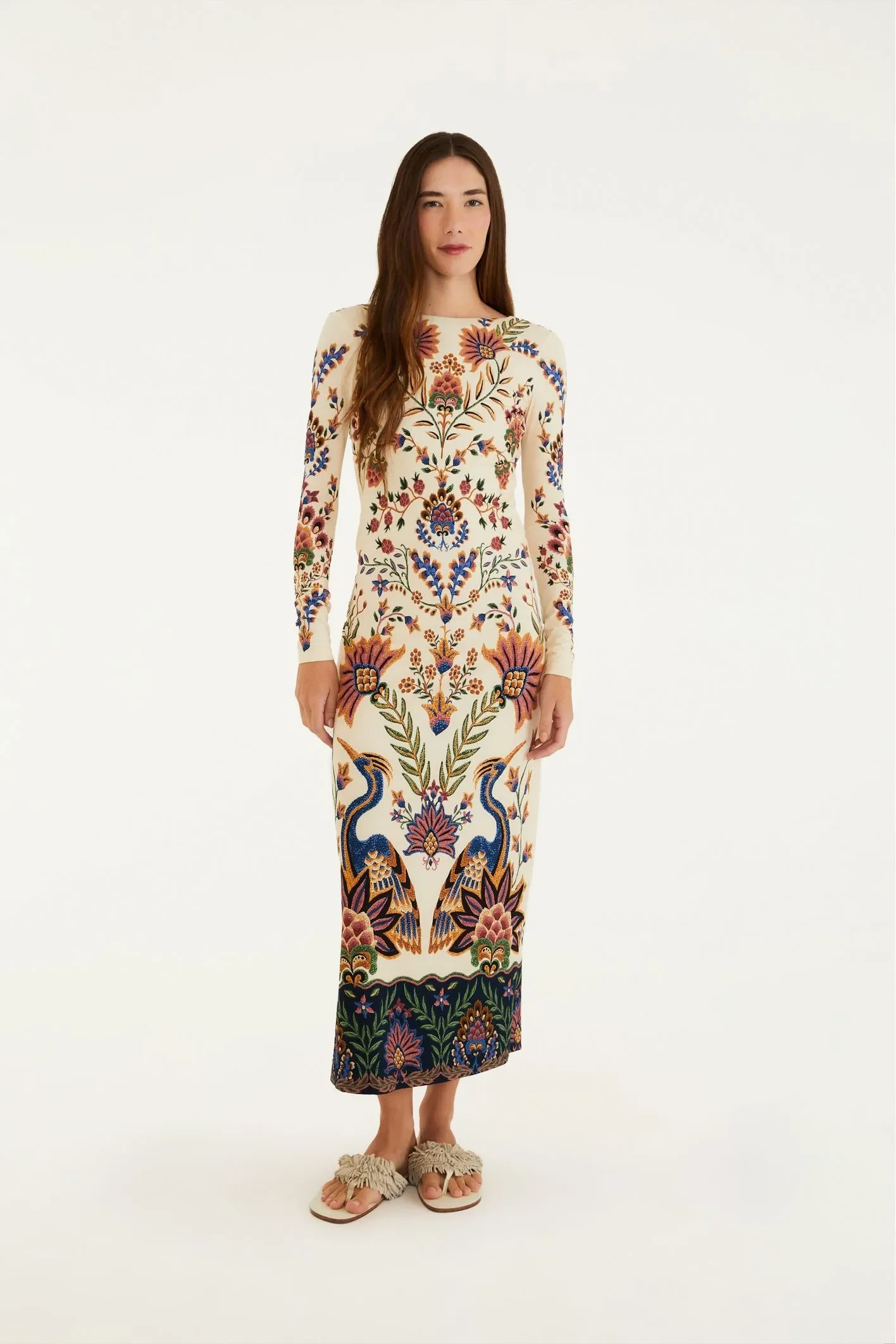 Midi Vestido Jardim Maravilhoso