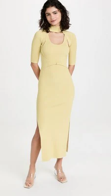 Vestido Midi Joanna Rib Cut Out