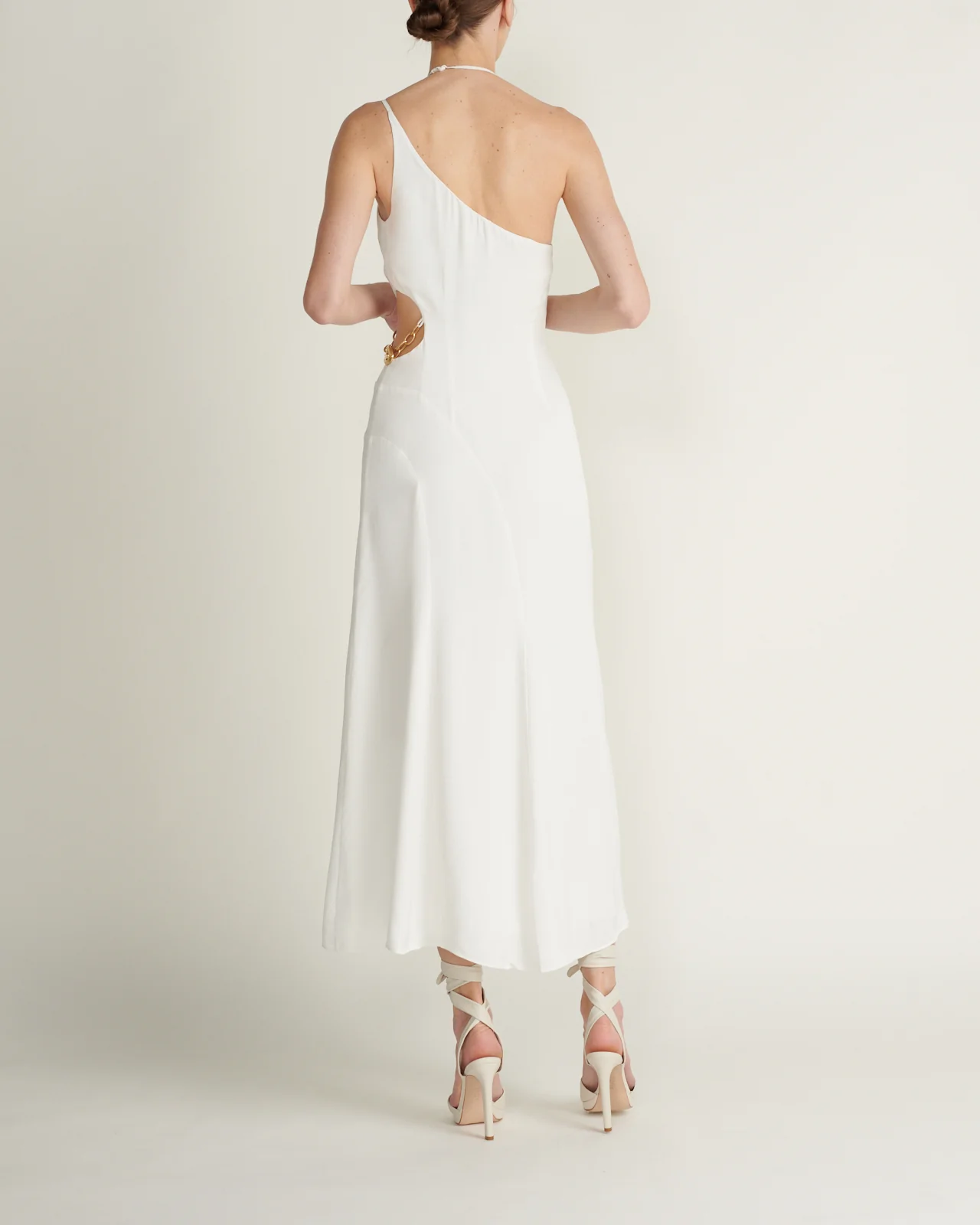 Vestido Midi Morena Cut Out Textured Crepe - Image 3