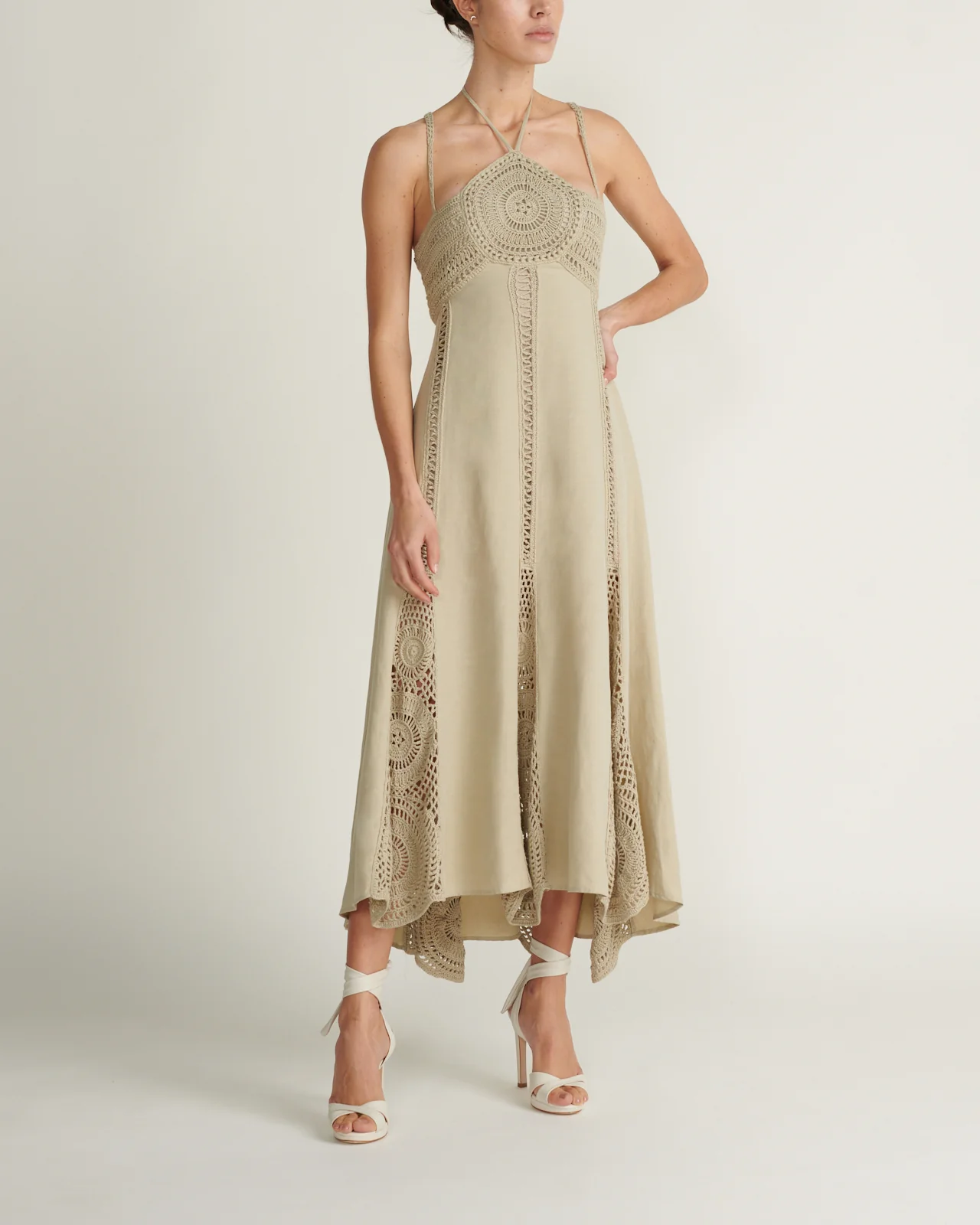 Vestido Midi Rosemary Knox Crochet