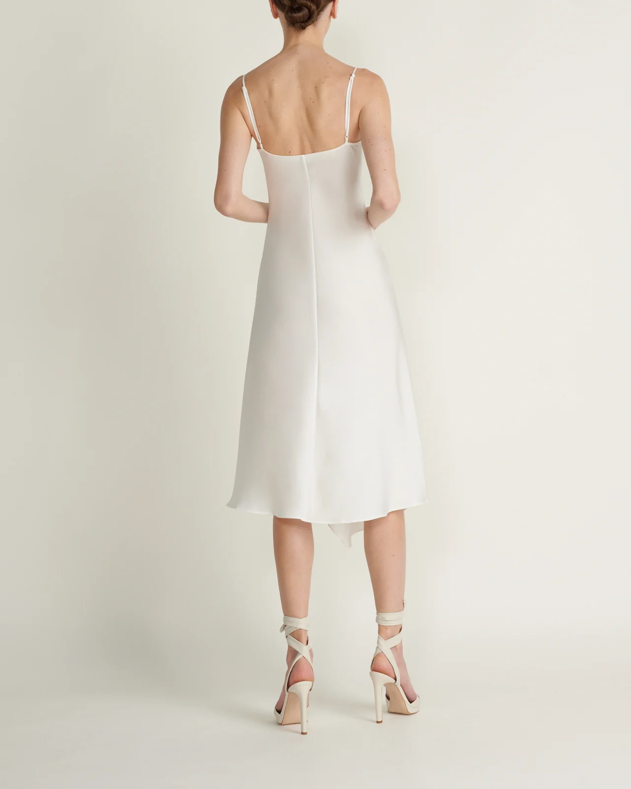 Vestido Midi Slip Blanco - Image 3