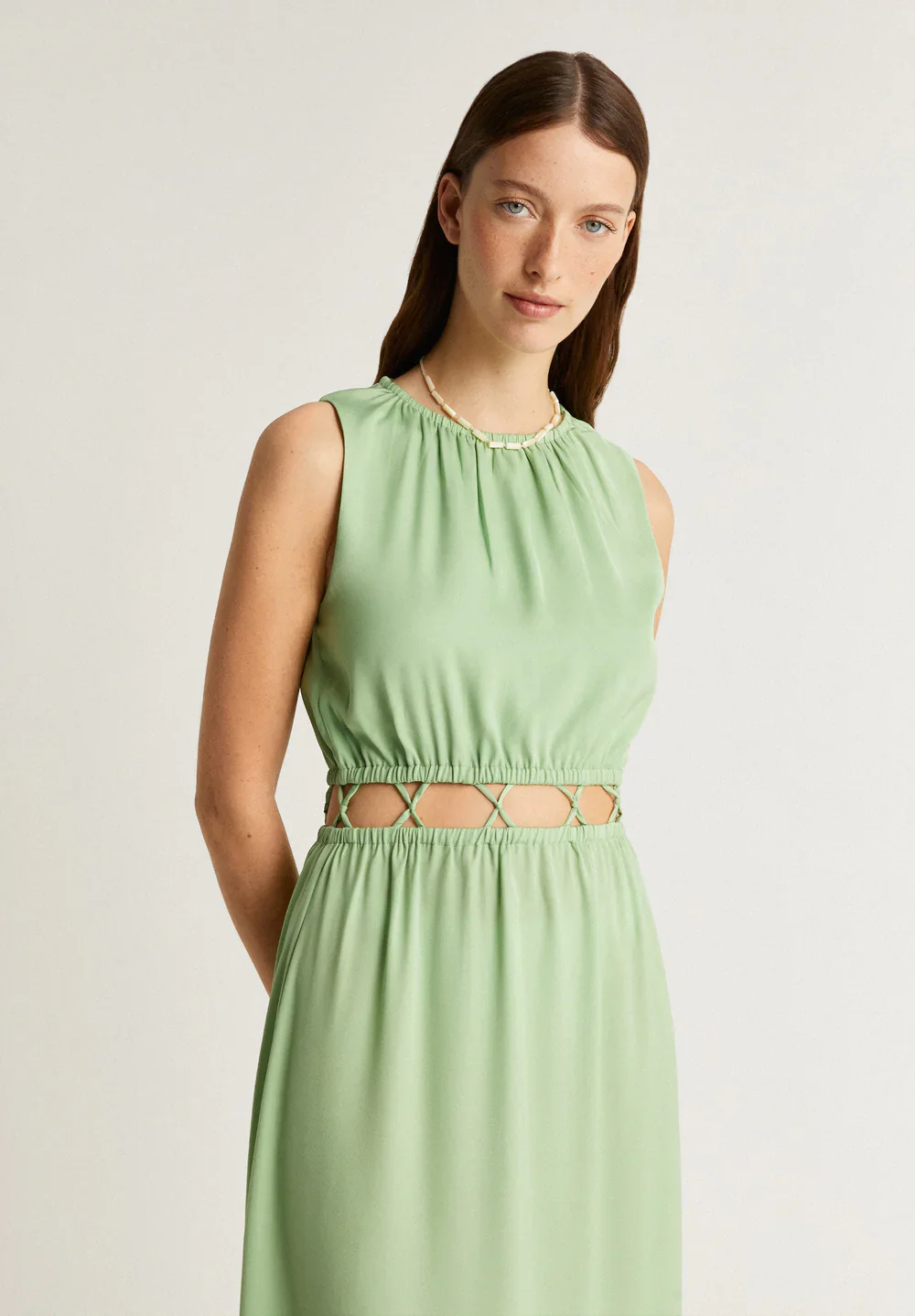 Vestido Saten Cross Waist - Image 3