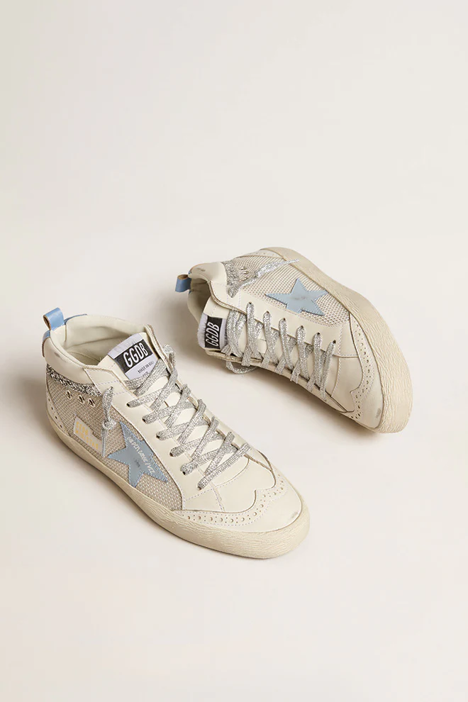 Tenis Golden Goose Mid Star Net And Leather Mujer - Image 2
