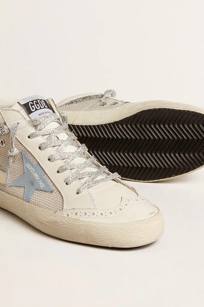 Tenis Golden Goose Mid Star Net And Leather Mujer - Image 3
